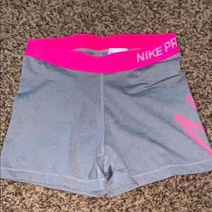 Nike pro girls shorts